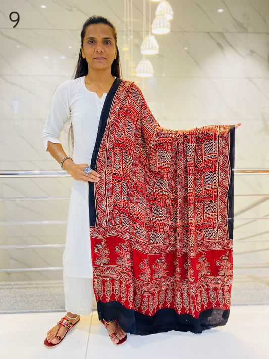 Ajarakh Modal silk Dupatta