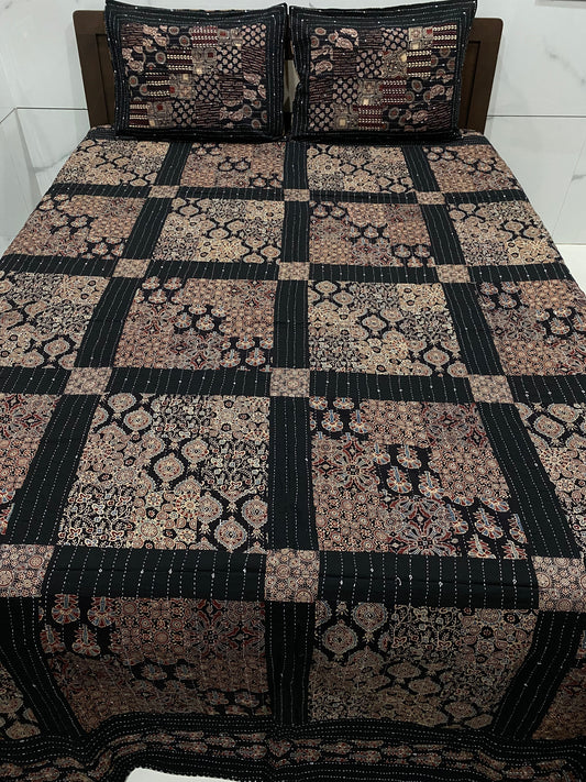 Ajarakh Patchwork Bedcover