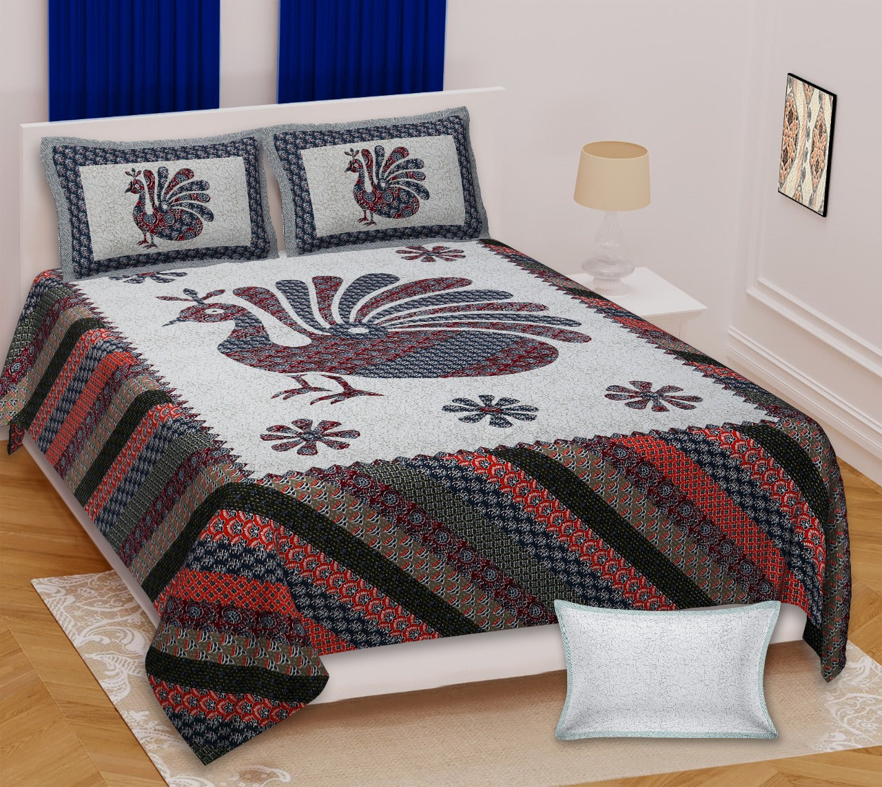 Patchwork Print Double Bedsheet