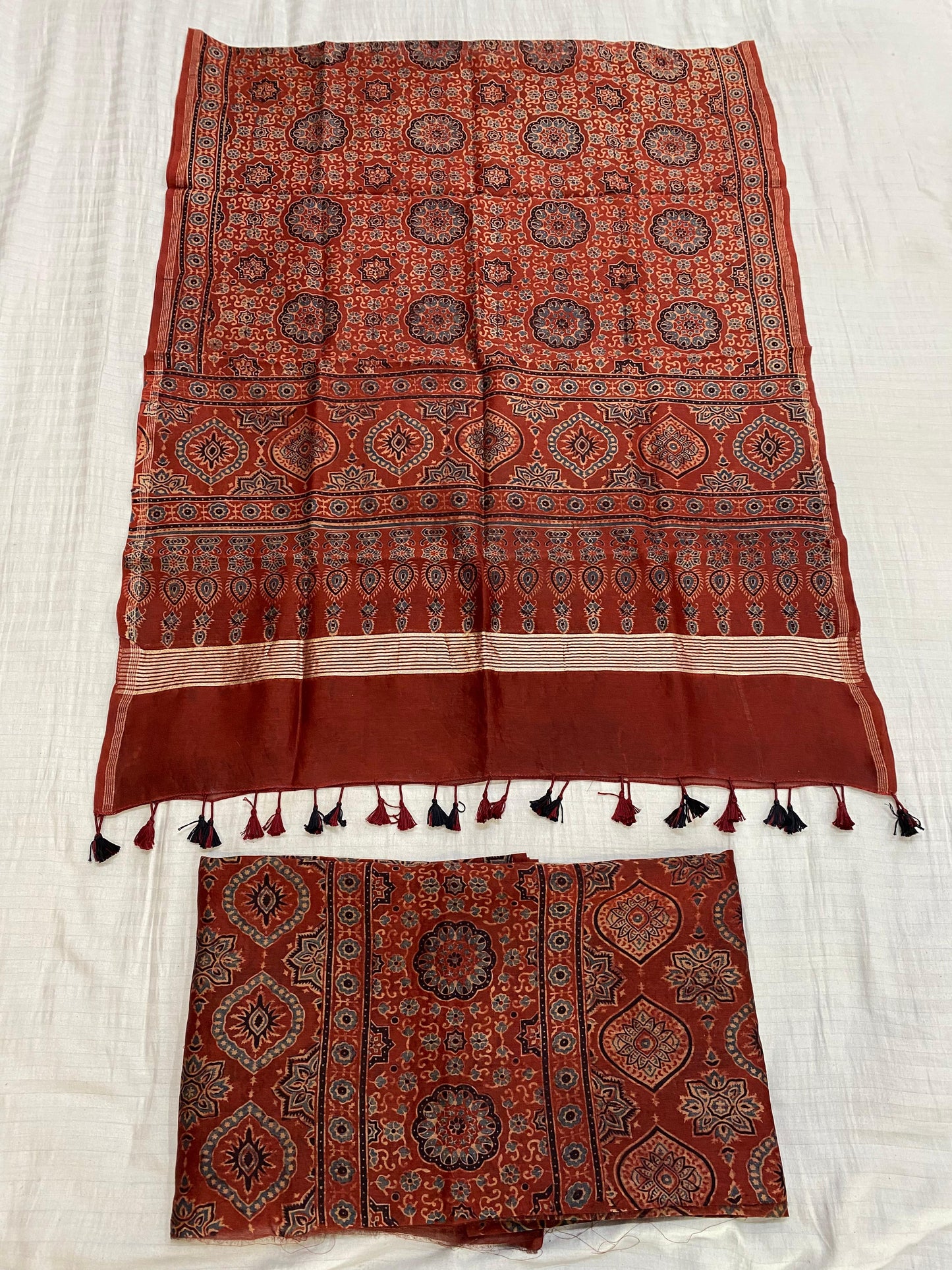 Ajarakh Chanderi Dress Material