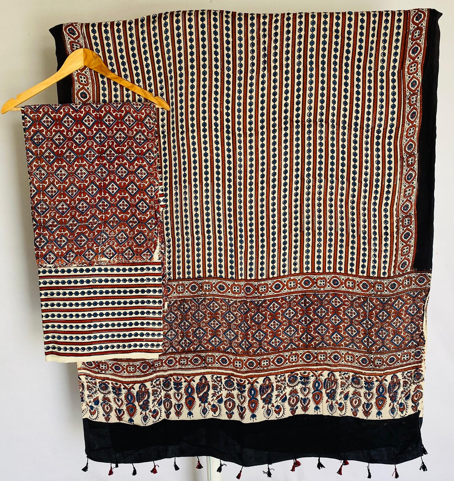 Ajarakh 3 pcs Modal Silk Dress Material