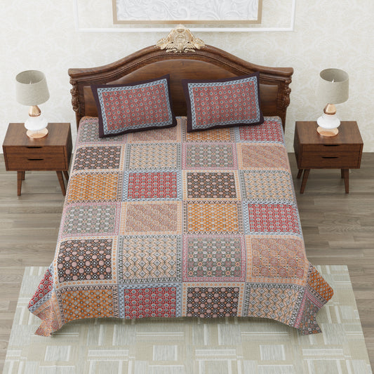 Patchwork Print Double Bedsheet