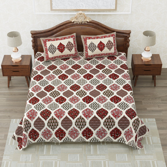 Patchwork Print Double Bedsheet