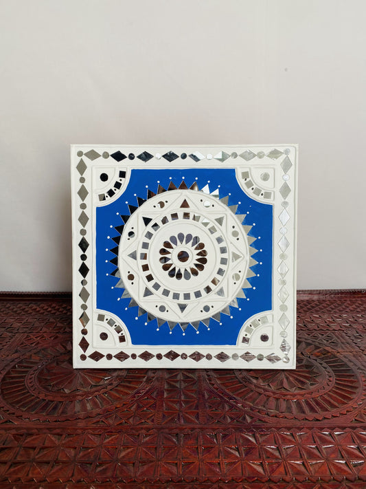 Kutch Mud Work Wooden Frame (size 1×1 ft)