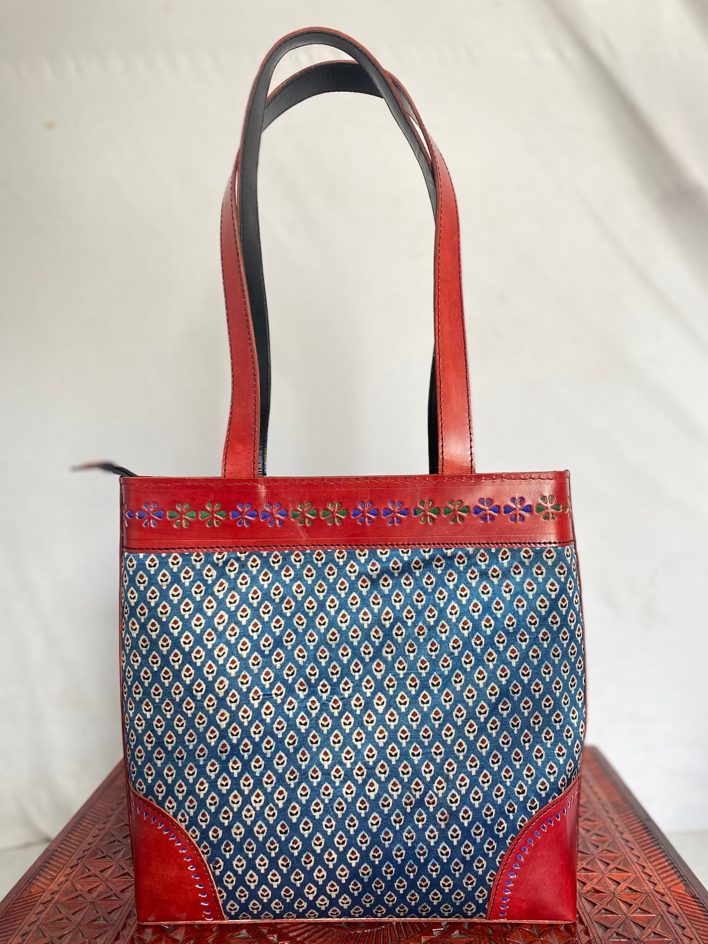 Ajarakh - The Blue Sholder Bag