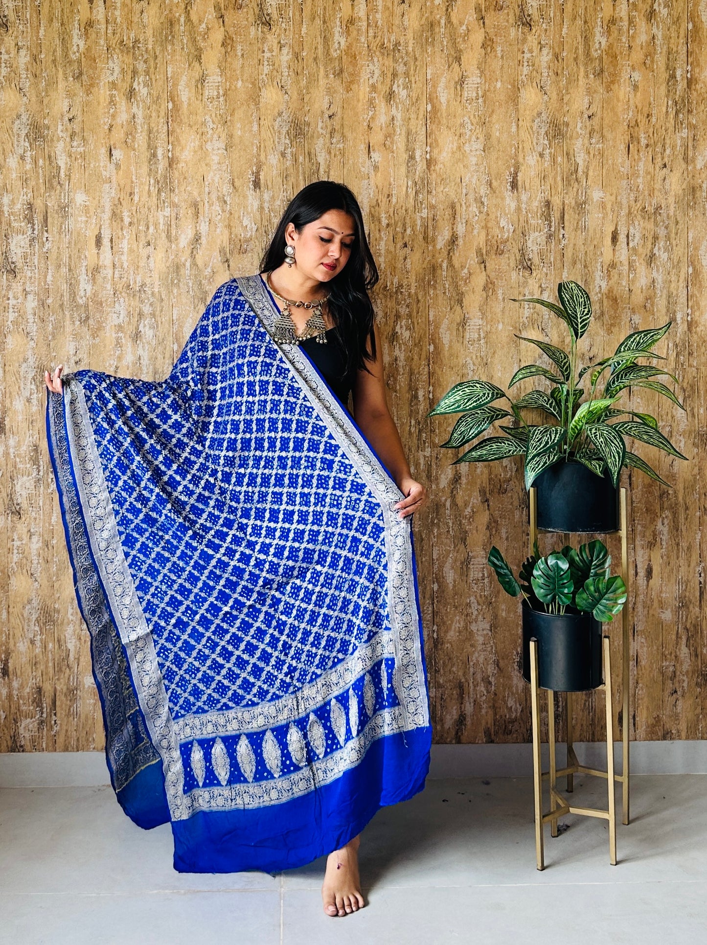 Banarasi-Bandhani Resam Dupatta