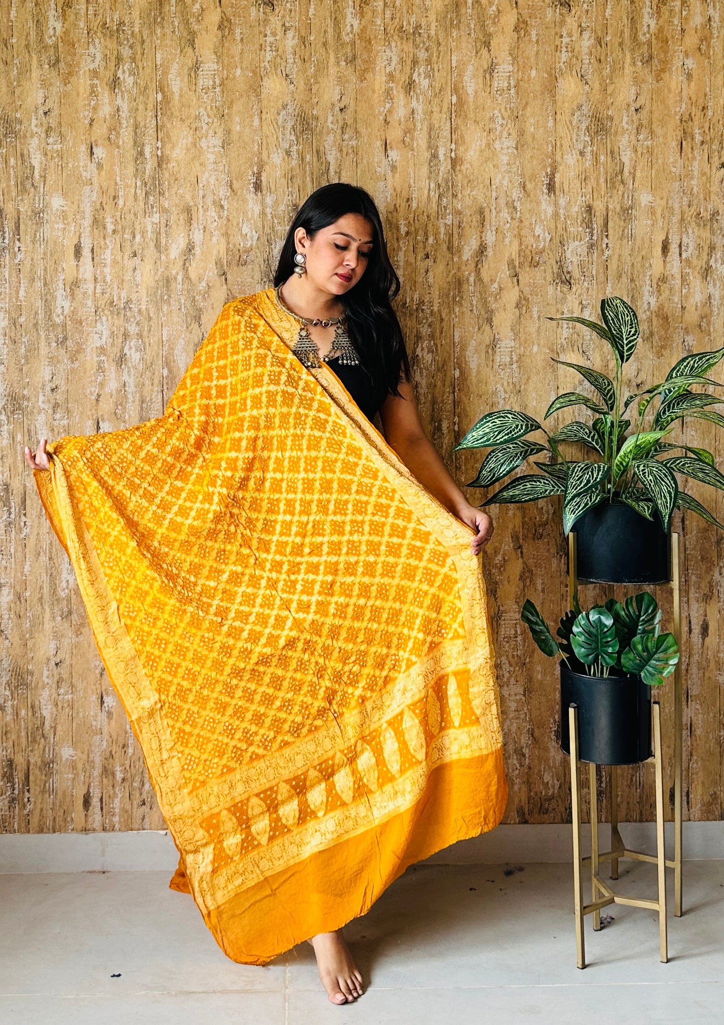 Banarasi-Bandhani Resam Dupatta