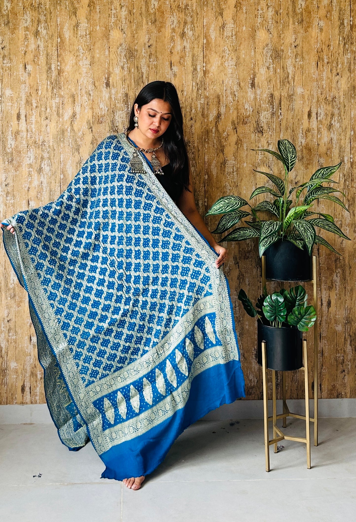 Banarasi-Bandhani Resam Dupatta