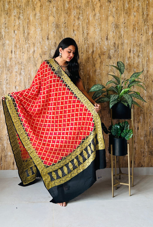 Banarasi-Bandhani Resam Dupatta