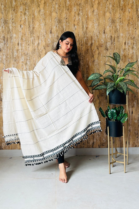 Bhujodi Handweave Kala Cotton Dupatta