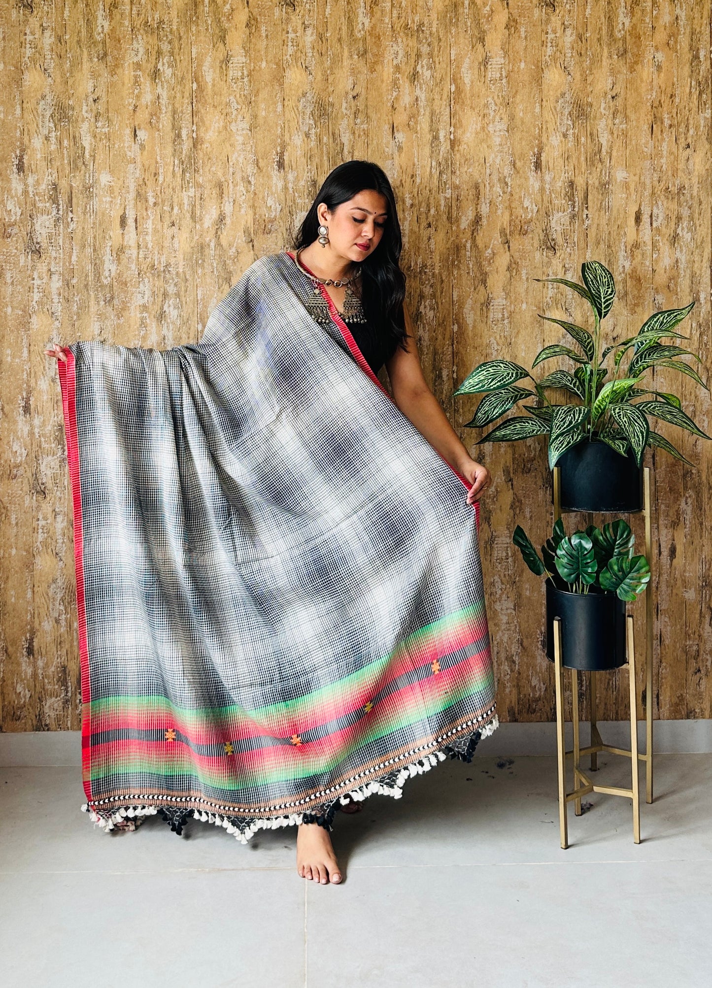 Bhujodi Handweave Kala Cotton Dupatta