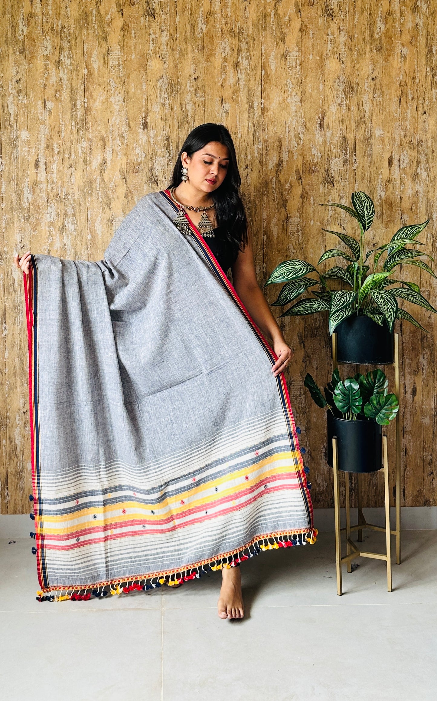 Bhujodi Handweave Kala Cotton Dupatta