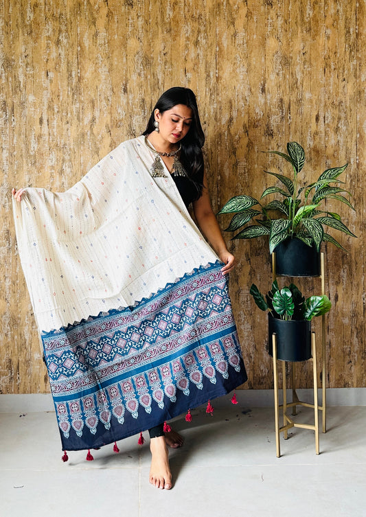 Ajarakh Kantha Cotton Dupatta