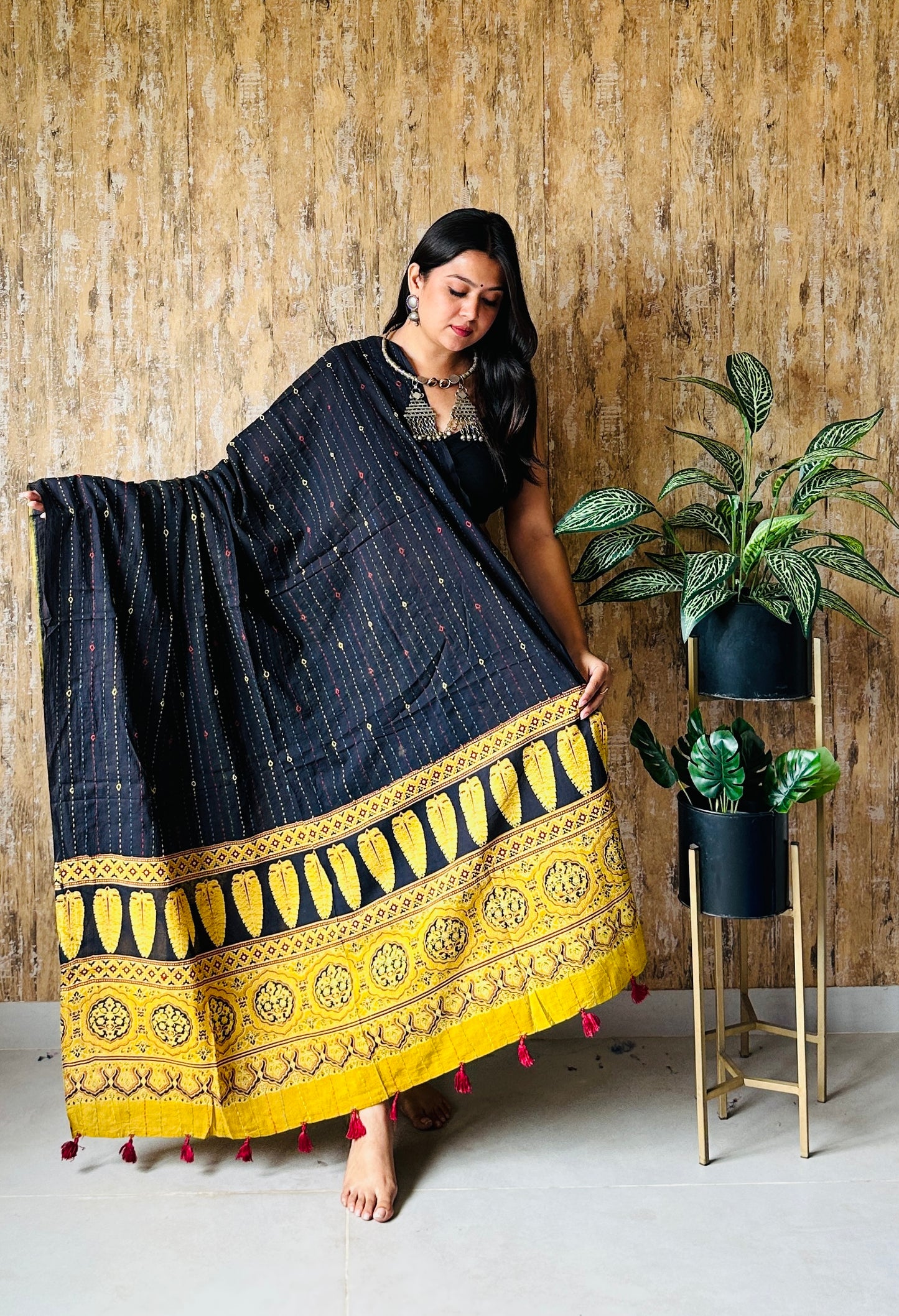 Ajarakh Kantha Cotton Dupatta