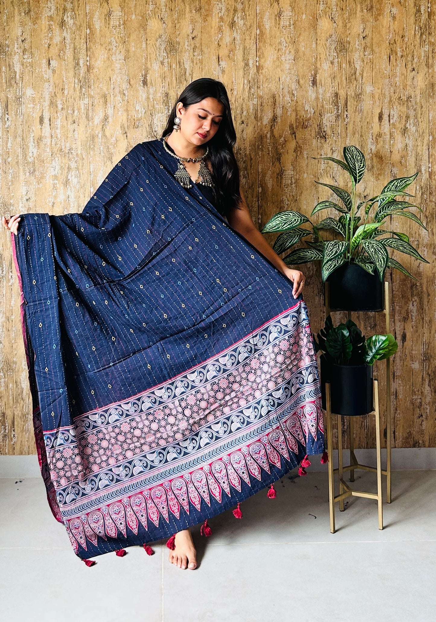 Ajarakh Kantha Cotton Dupatta