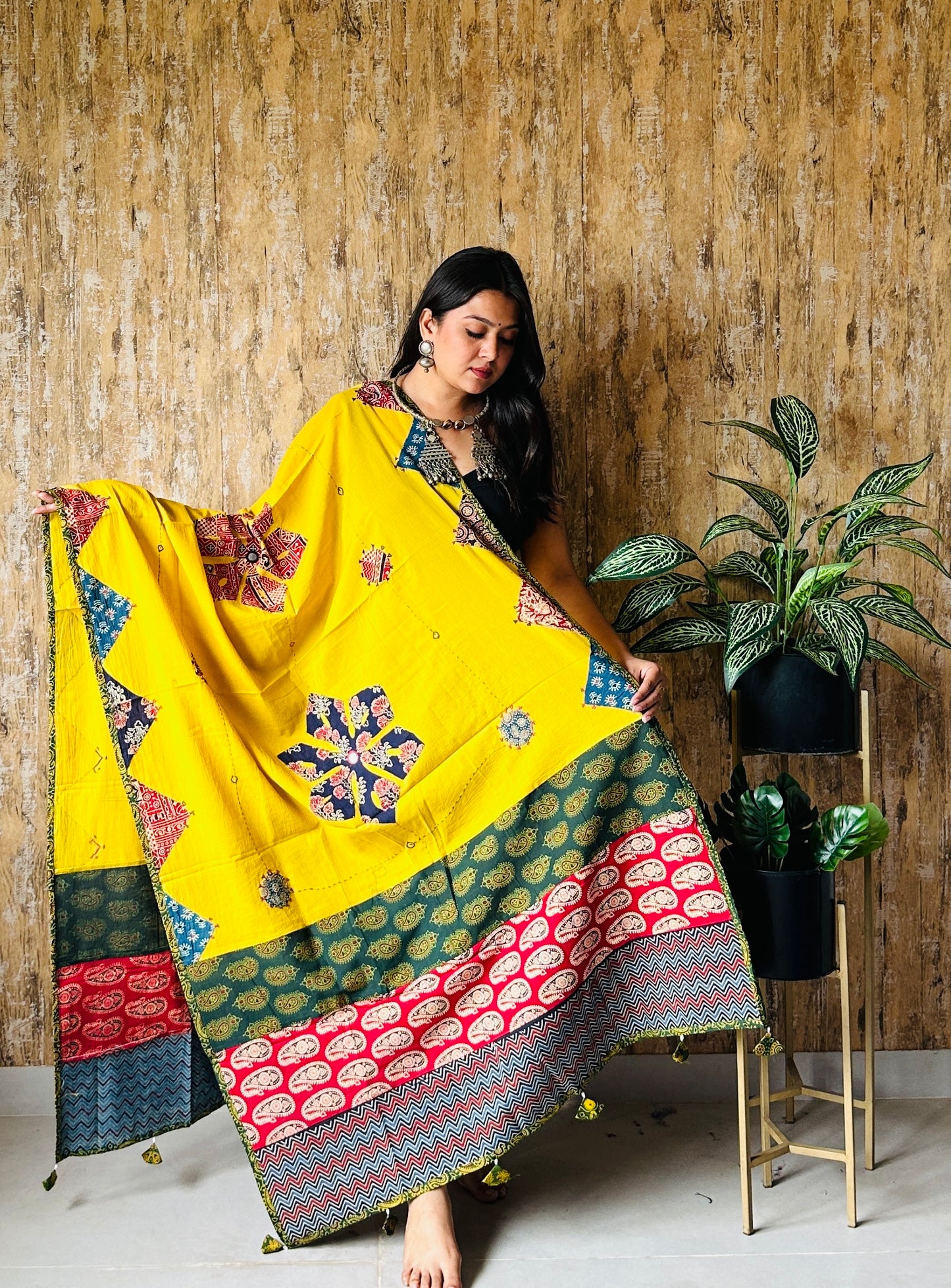 Patchwork Kantha Cotton Dupatta