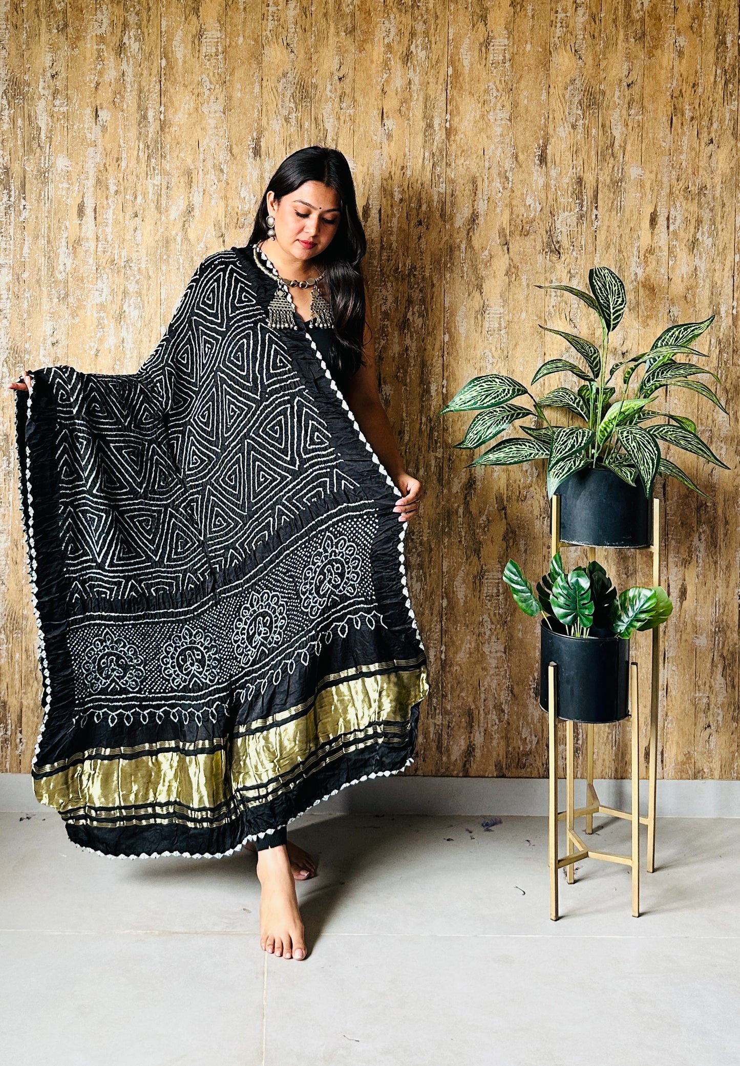 Pure Gaji Silk Rai Bandhej Dupatta