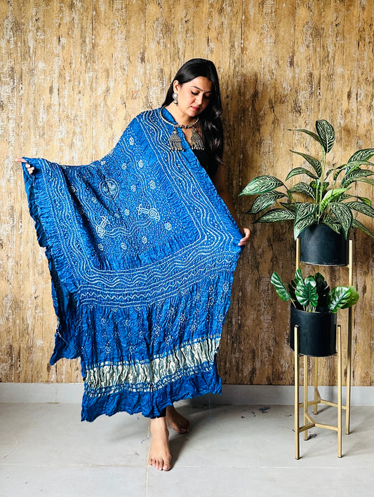 Bandhani Pure Gaji Silk Dupatta