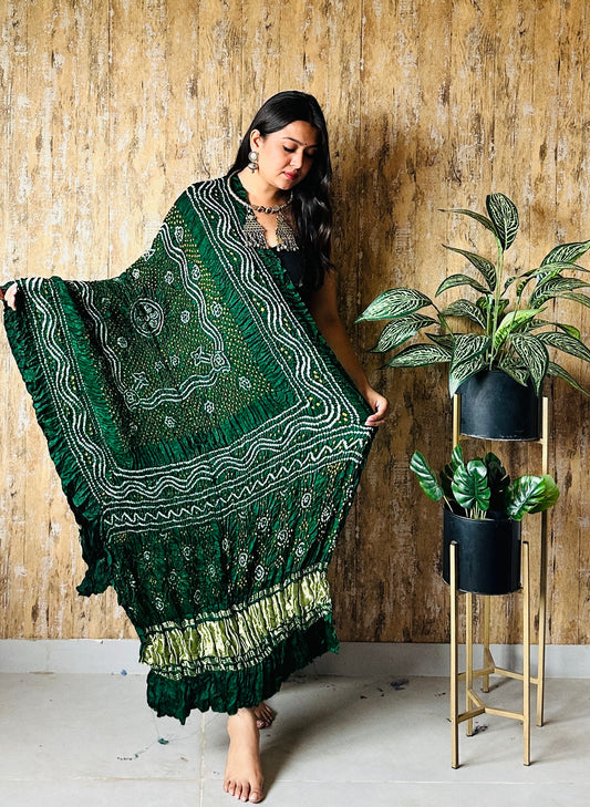 Bandhani Pure Gaji Silk Dupatta