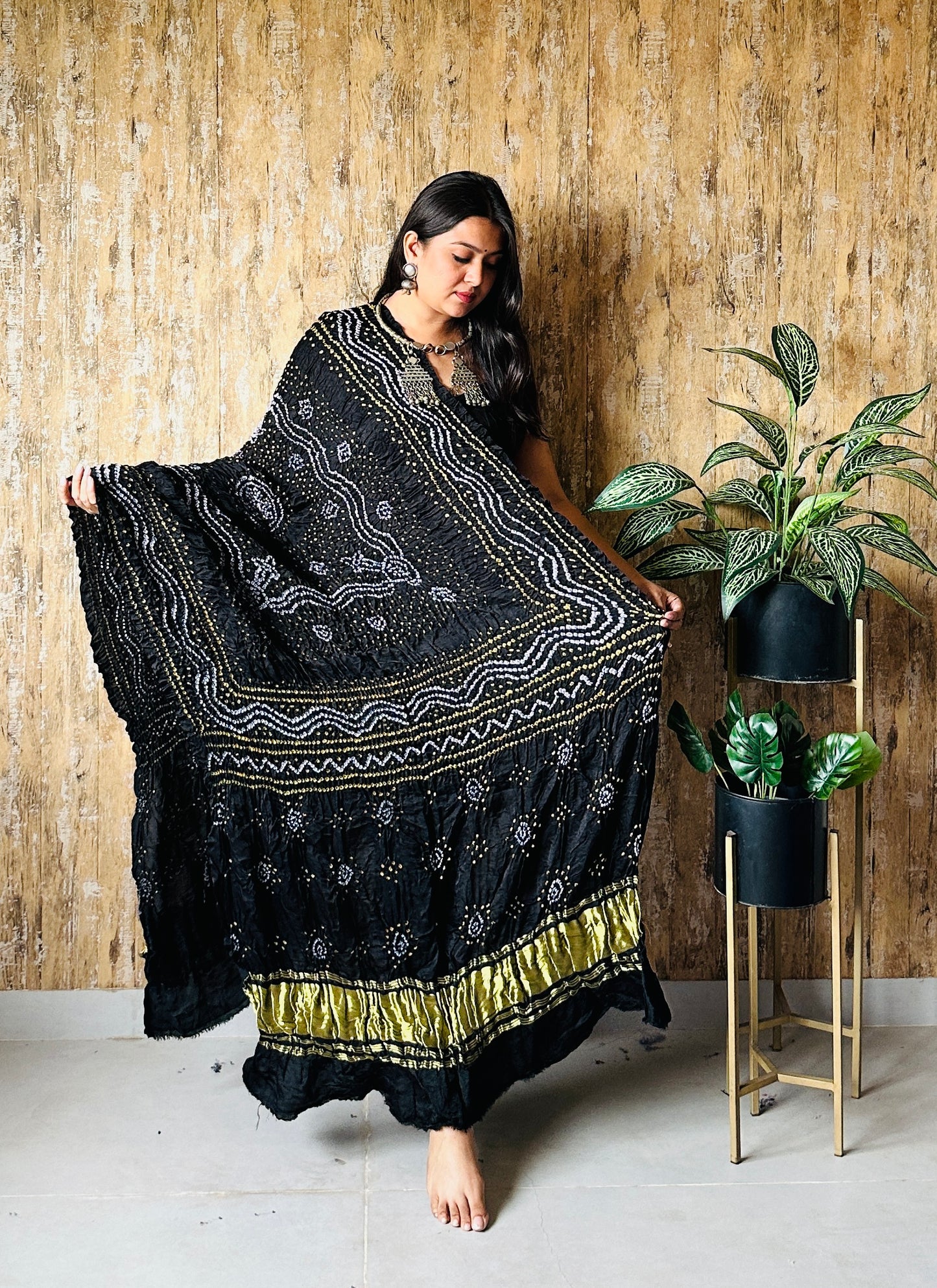 Bandhani Pure Gaji Silk Dupatta