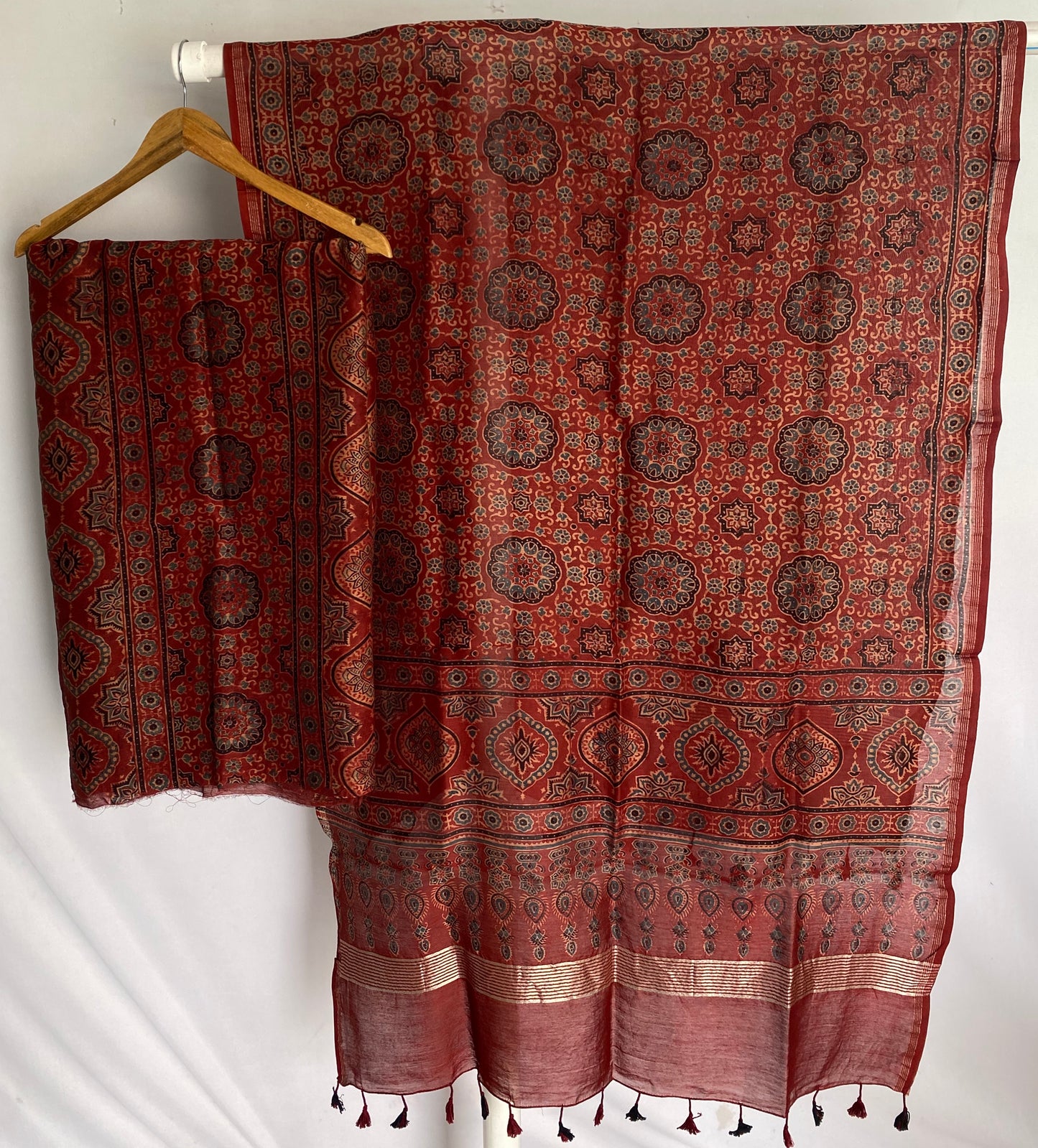 Ajarakh Chanderi Dress Material